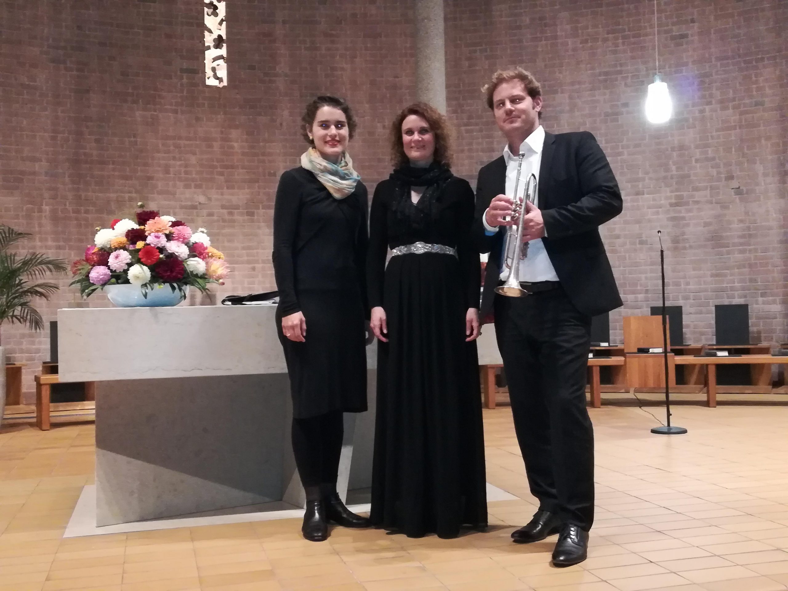 Anabelle Hund, Rüdiger Kurz und Christine Rahn beim Konzert der IGP e.V. im Rahmen der Französischen Woche in Heidelberg.