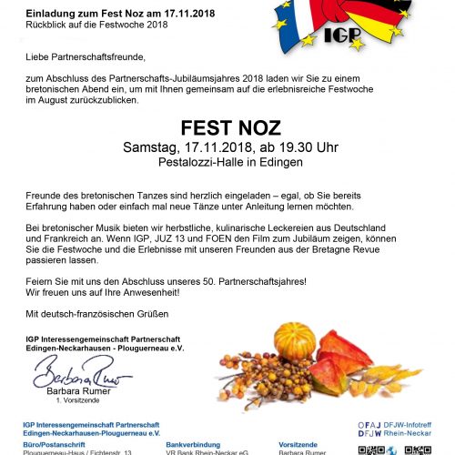 Bretonischer Abend mit Rückblick auf die Festwoche