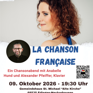 Chanson Abend“La chanson francaise“ – Chanson-Abend am 9. Oktober zum IGP-Jubiläum